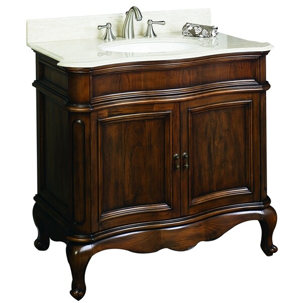 36in. W x 21in. D Traditional Birch WoodVeneer Vanity Base Only In