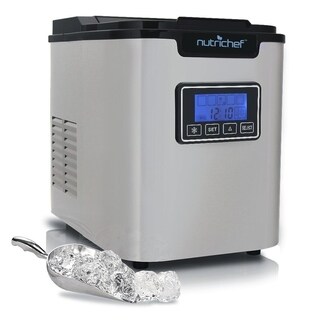 ... Stainless Steel Digital Countertop Ice Maker with 3-sizes of Ice Cubes