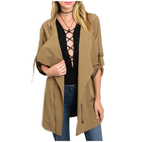 JED Women's Loosefitting Light Hoodie Jacket 18963381 Overstock