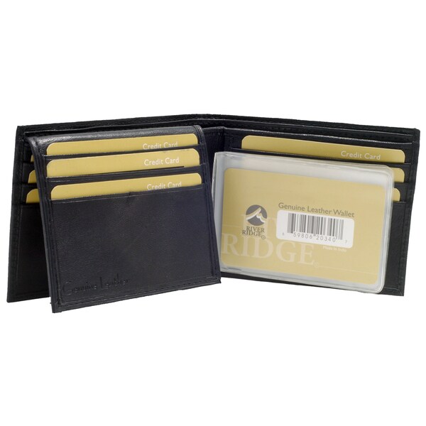 Punita Group Black Lambskin Leather Bi Fold Wallet