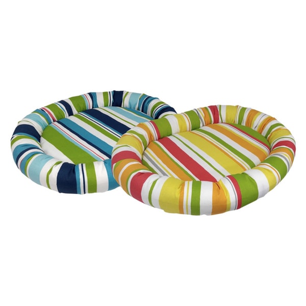 Baja Stripe Bolster Pet Bed