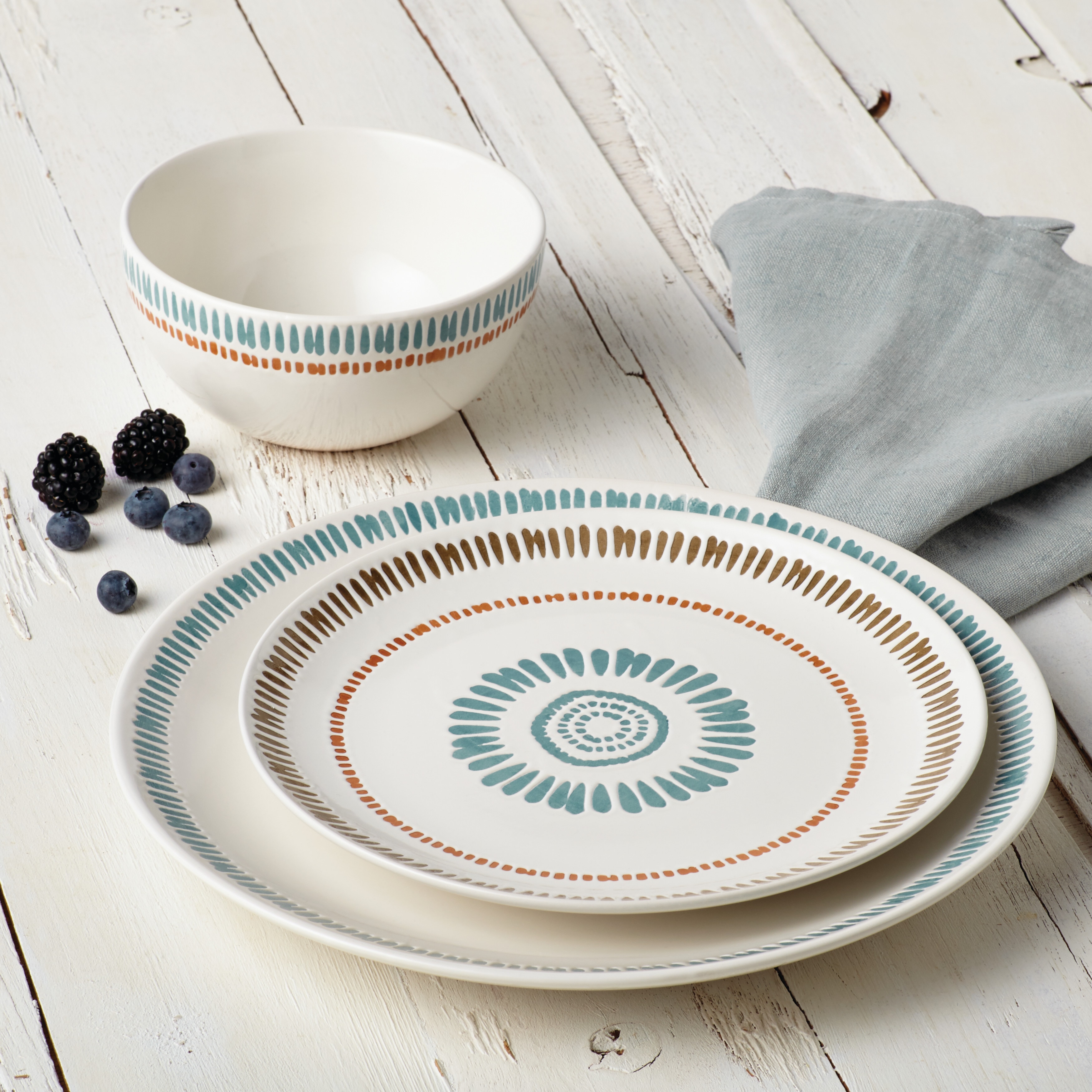 Shop Rachael Ray Cucina Sun Daisy Dinnerware 10 3 4 Inch Stoneware