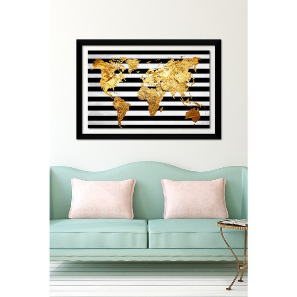 BY Jodi 'Solid Gold 2' Framed Plexiglass Wall Art 19387431