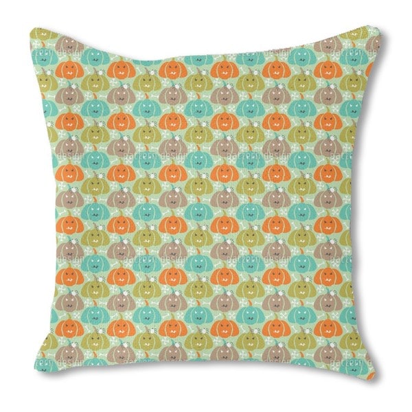 Scary Pumpkins Burlap Pillow Single Sided Scary Pumpkins Burlap Pillow Single Sided