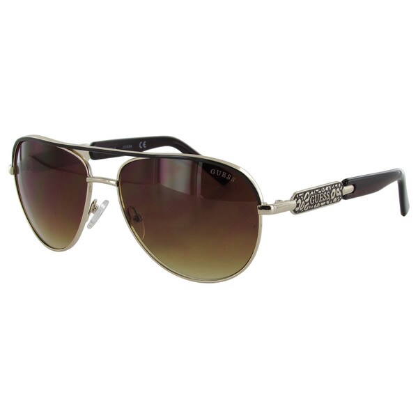 Guess Womens Gf Wire Frame Aviator Fashion Sunglasses Overstock