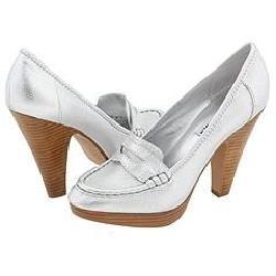 Steve Madden Oldiee Silver Leather Pumps/Heels