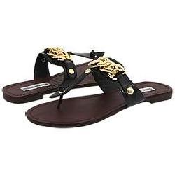 Steve Madden Sarrahh Black/Gold Sandals