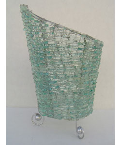 (>_<)  Recycled Glass Natural Snail Lamp (Indonesia)