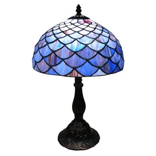 Tiffany-style Blue Shell Table Lamp