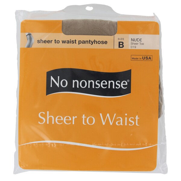 No Nonsense Pantyhose Nylons Size B Great Shapes all over Shaper Midnight  Black