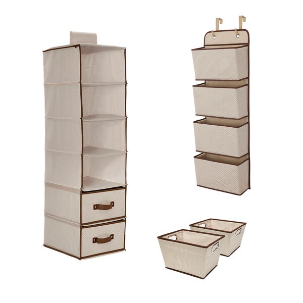 Delta Children Complete Nursery Organization ValuePack (3-Piece Set), Beige