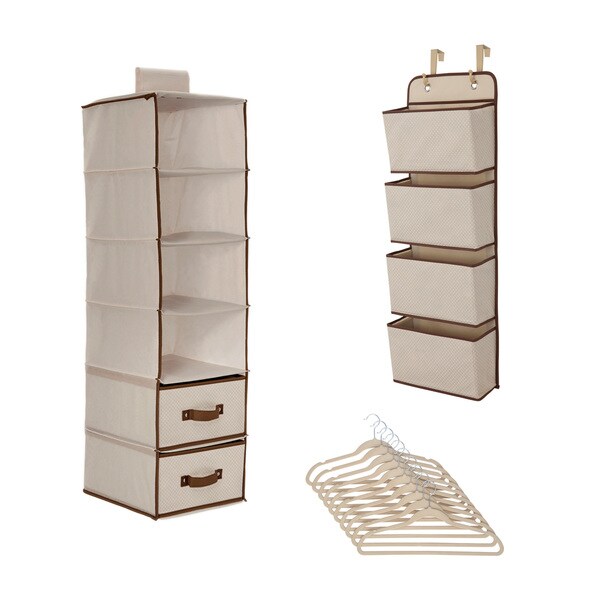 Delta Children Complete Nursery Organization ValuePack (12-Piece Set), Beige