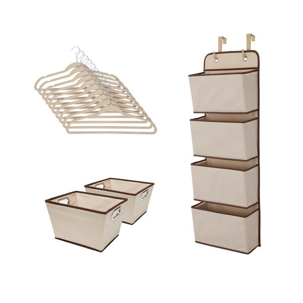 Delta Children Complete Nursery Organization ValuePack (13-Piece Set), Beige