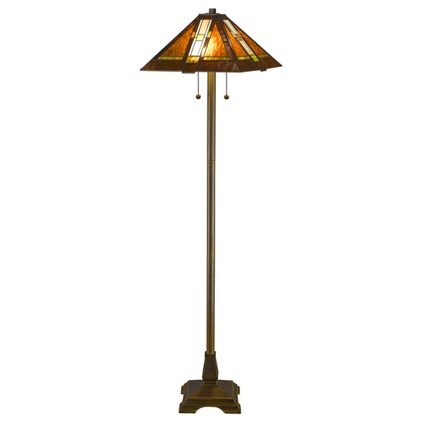 Tiffany-style Aztec Mission Floor Lamp