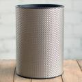 1530 LaMont Home Basketweave Round Silver Wastebasket