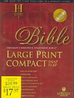 Holy Bible: Holman Christian Standard Bible, Burgundy, Bonded Leather, Large Print Compact, Snap flap Bible (Paperback)