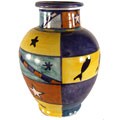 Ceramic African Design Vase (Morocco)