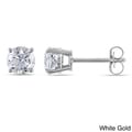 Miadora 14k Gold 1ct TDW Round Traditional Diamond Stud Earrings