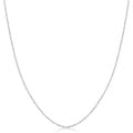 High-polish 14-karat White-gold 18-inch Cable Chain with Spring Ring