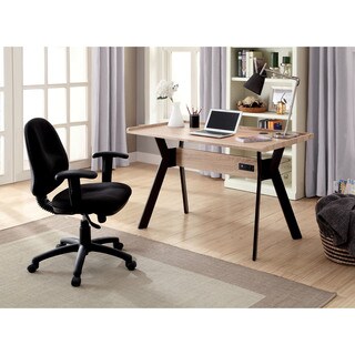 Furniture of America Kilibo Mid-Century Modern Two-Tone Sand Brown Powder Coated Desk