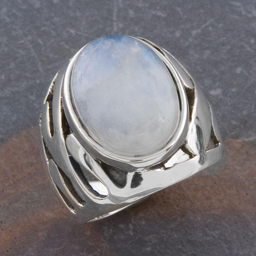 Sterling Silver Rainbow Moonstone Ring (Thailand)  