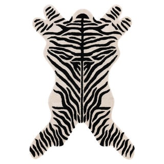 Hand-tufted Zebra-cut Wool Rug (4' x 6')