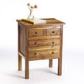 Reclaimed Teak Four Drawer Side Table (India)