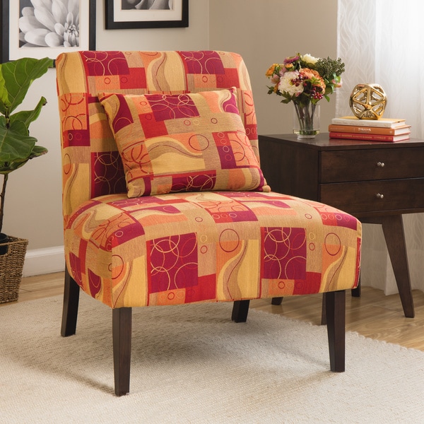 Accent Chair Geometric Red - 10139098 - Overstock.com ...