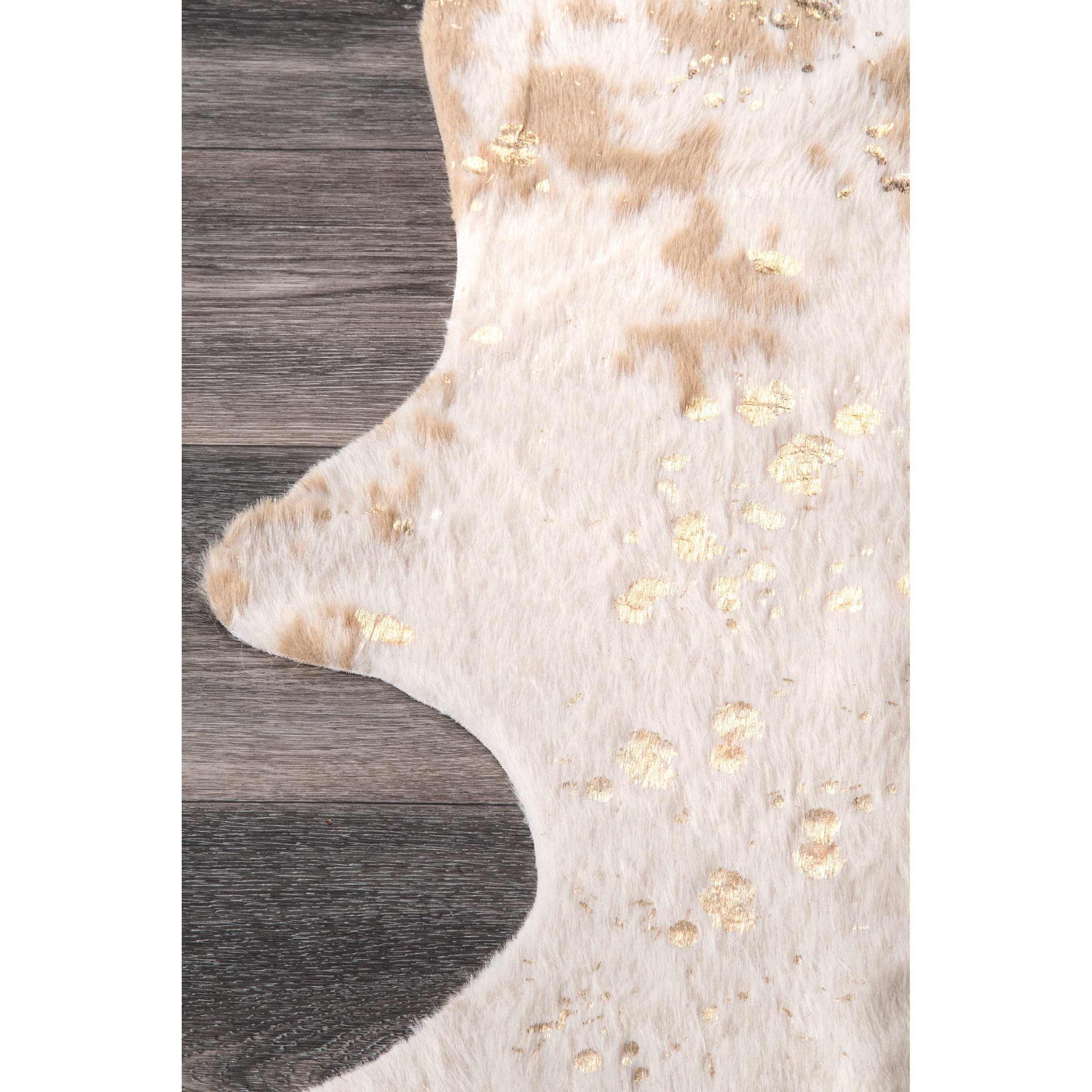 nuLOOM Contemporary Faux Animal Prints Cowhide Area Rug