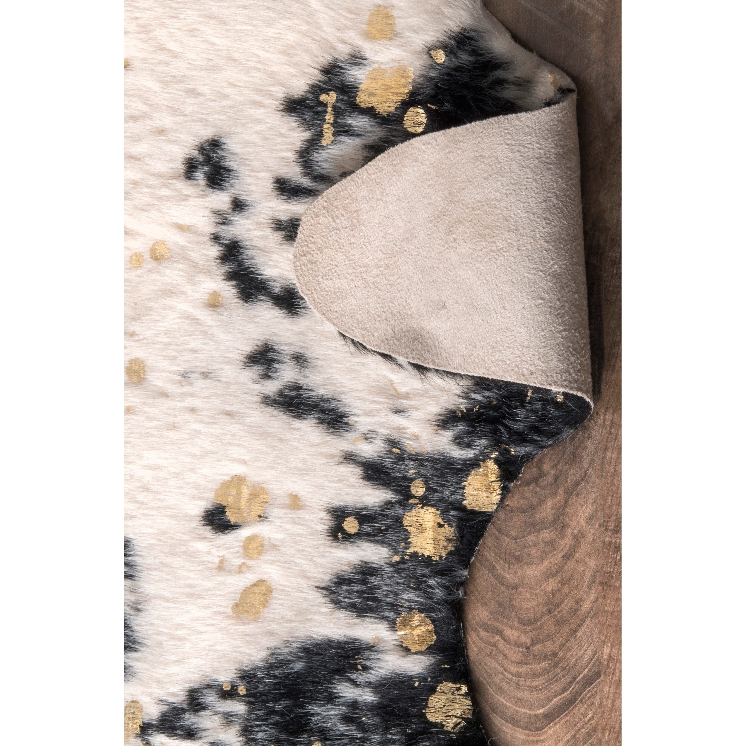 nuLOOM Contemporary Faux Animal Prints Cowhide Area Rug