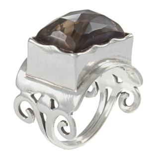 Sterling Silver Smokey Quartz Ring (Israel)