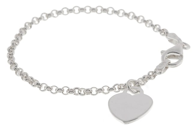 Journee Sterling Silver Heart Style Children's Bracelet