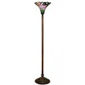 Tiffany-style Iris Torchiere