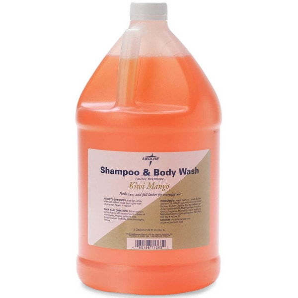 Medline Kiwi-Mango Shampoo & Body Wash Pack of 4
