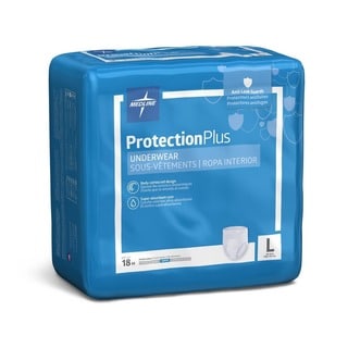 Medline Protection Plus Super Protective Adult Underwear, XL (Case of 56)
