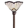 Tiffany-style White Jewel Torchiere