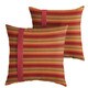 Humble Haute Sunbrella Astoria Sunset Stripe And Dupione Crimson