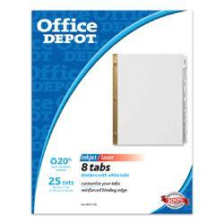 Office Depot 8 tab Index Dividers with White Labels 11802215