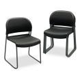 HON GuestStacker Steel Frame Chair, Black (Pack of 4)