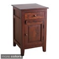 Handmade Rosewood Nightstand with Forged-iron Hardware (India)