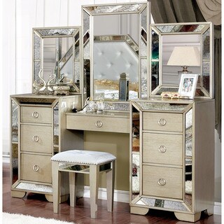 Maxine Modern Silver 3-piece Vanity S...