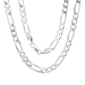 Sterling Essentials Sterling Silver 20-inch Diamond-Cut Figaro Chain (6mm)
