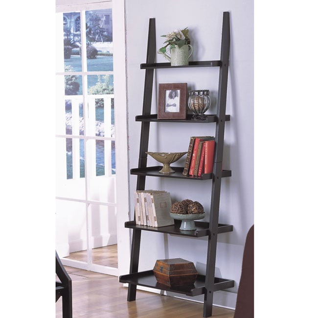 Five-tier Antique Black Ladder Shelf - 10340186 - Overstock.com 