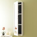 Wall-mount White Jewelry Mirror