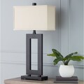 Mocha Metal Table Lamp with Cream Shade