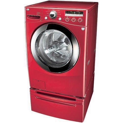 LG 4.2cubicfoot Front Control Wild Cherry Red Washer 12336523