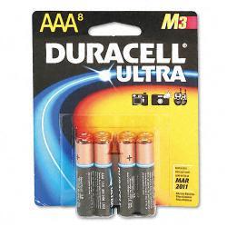 Duracell Ultra AlkalineAAA Batteries (Pack of 8)