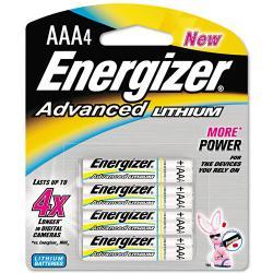 Energizer Advanced Lithium AAA Batteries (Pack of 4)
