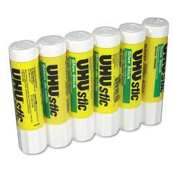 UHU Stic Permanent Clear Application Glue Stick, .74 oz (Pack of 6)