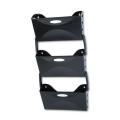Rubbermaid  3-Pocket Wall File Set, Legal, Black